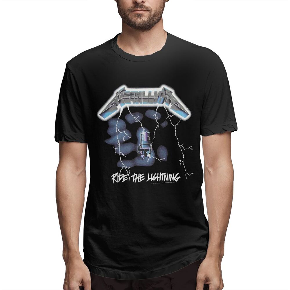 Classic Fashion Metallica Ride The Lightning Ideal Cotton Gildan Tops  Father'S Day Gift 