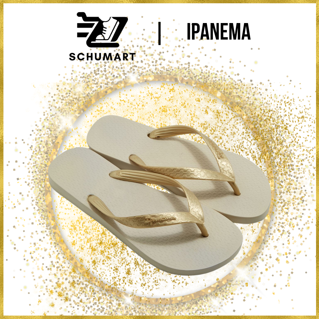 BY SCHUMART] Ipanema Classica Fem Gold/ Beige Women Flip Flops | Lazada  Singapore