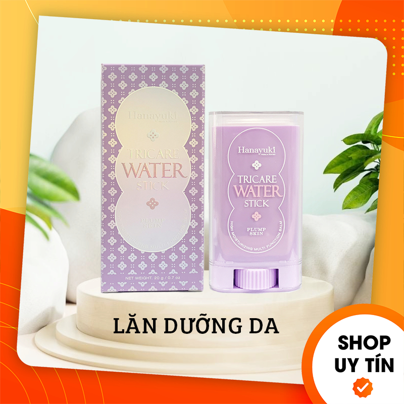 Thanh Lăn Dưỡng Trắng Hanayuki Tricare Water Stick Plump Skin - Dưỡng Da Dạng Lăn Hanayuki