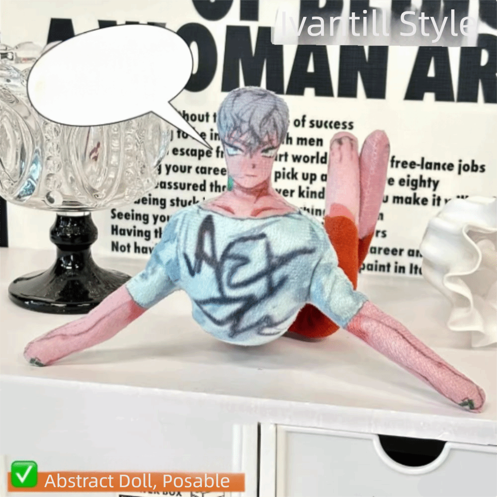 Cosplay Funny Abstract Alien Stage Plush Twistable Shape Wire Skeleton Ivan Till Doll Soft Toy Anime Peripheral Stuffed Alien Stage Figure Accessories. 