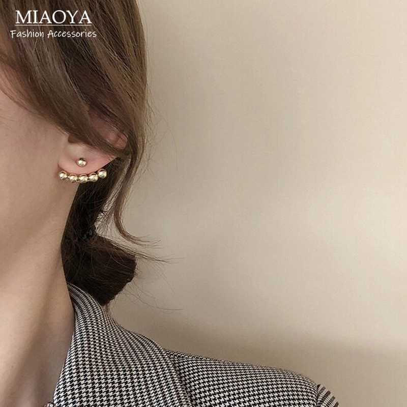 MIAOYA Fashion Jewelry Shop Hoa tai bi kim loại mới cho nữ Màu vàng tinh thumbnail