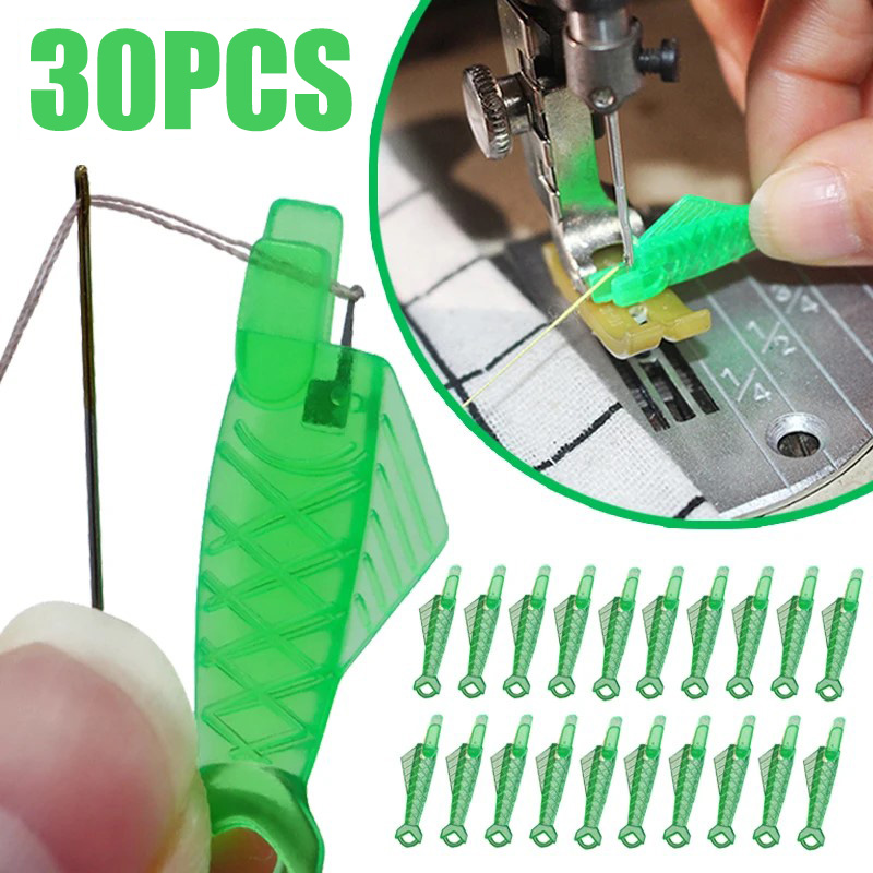 30PCS Fish Type Auto Needle Threader Home Hand Machine Sewing Automatic Thread Device Quickly Auto Needle Threader DIY Sewing Tools