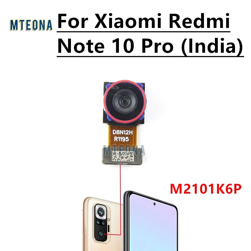 Front Rear Main Camera For Xiaomi Redmi Note 10 Pro (India) Selfie Facing Back Main Macro Depth Camera Flex Cable Parts M2101K6P. 