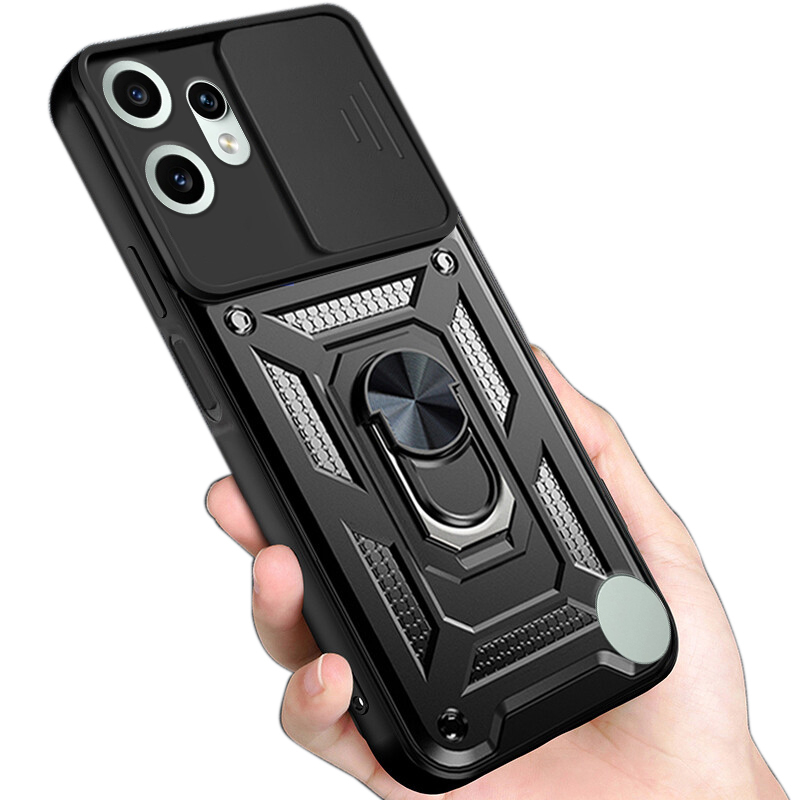 Phone cover For CMF Phone 2 Pro case shell Camera Lens Protector Shockproof Armor Iron Metal Car Ring Kickstand Bracket For CMF Phone 2 Pro Cases Housing.