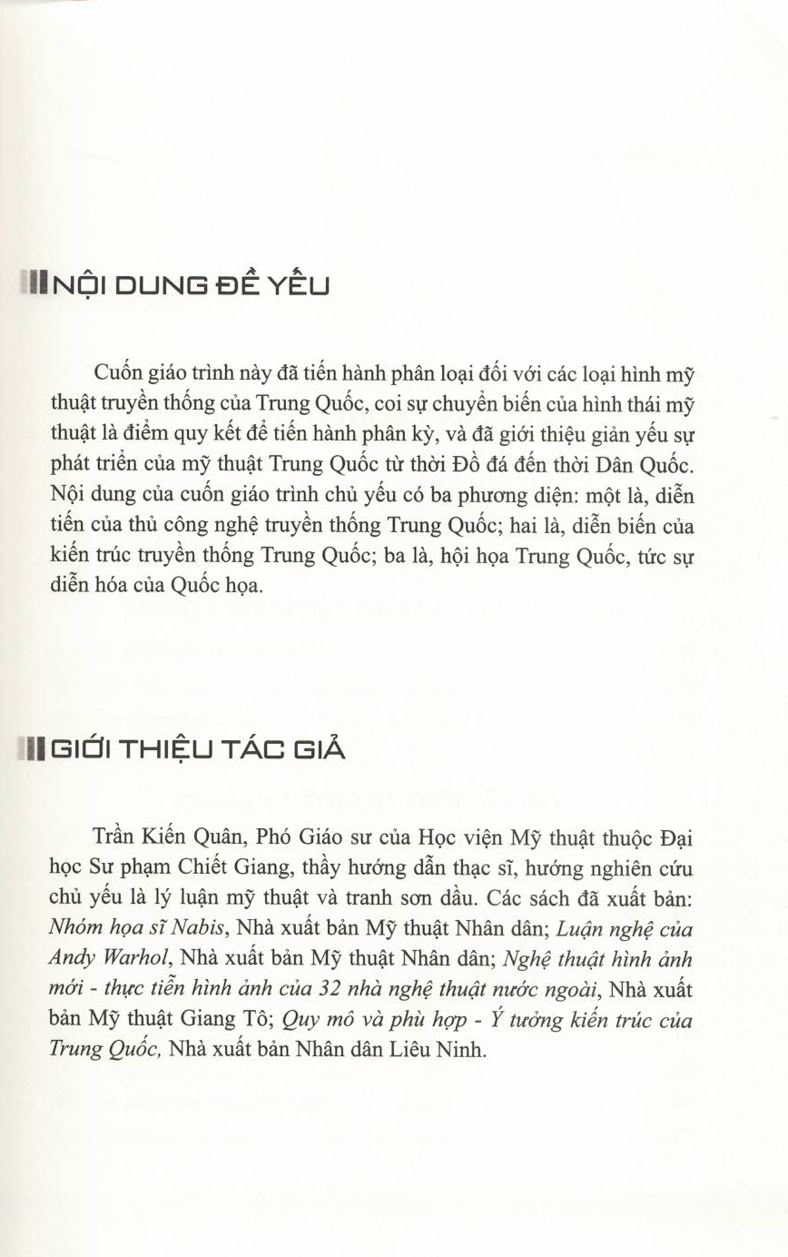 Lịch Sử Mỹ Thuật Trung Quốc