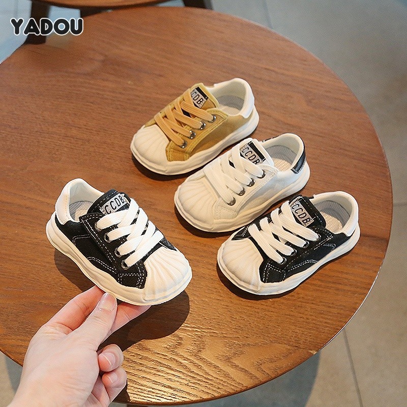 YADOU Baby shoes, boys breathable shoes, girls canvas shoes, baby sneakers