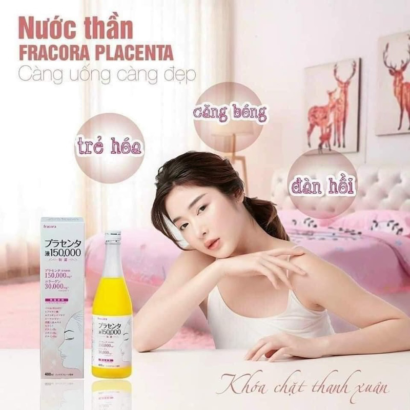 Nước uống trắng da Fracora Placenta 150.000mg