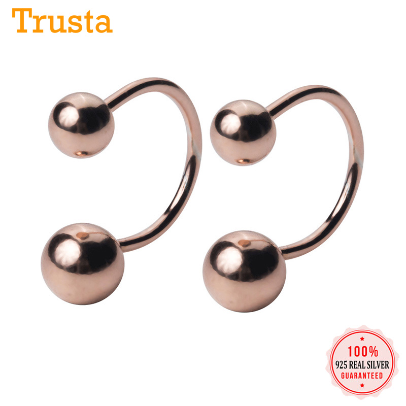 %E3%80%904d93b78f%E3%80%91Trusta%20Real%20925%20Sterling%20Silver%20Ball%20Clip%20on%20Earrings%20Ear%20Cuff%20For%20Wo%20Girl%20Lady%20Without%20Piercing%20Jewelry%20-%20Image%203