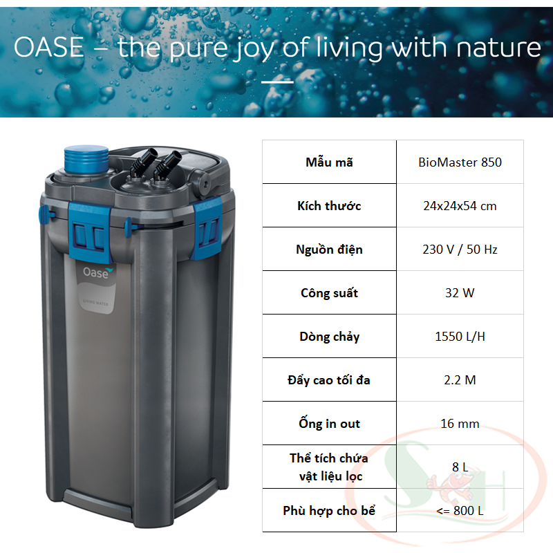 Lọc thùng Oase BioMaster 2 Filter 250 / 350 / 600 / 850 cao cấp bể thủy sinh cá tép cảnh