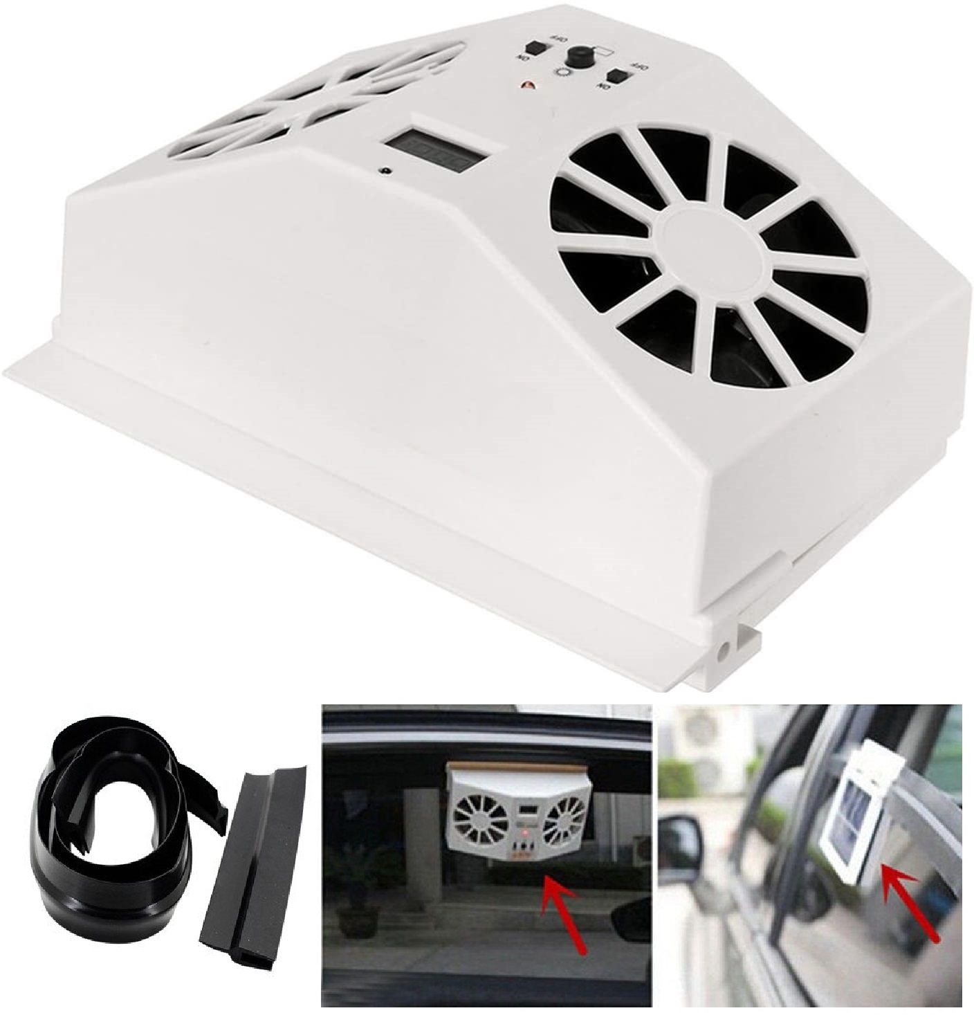Car Auto Air Vent Cool Fan Cooler Charging Type Solar Car Cooler Solar
