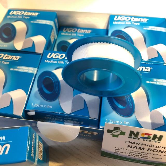 Băng keo dính cuộn vải lụa y tế UGOTANA 2.5cm 5cm Băng keo cuộn vải lụa ugo tana ugotana silk tape 2.5cm x 5m ,5cm x 5m
