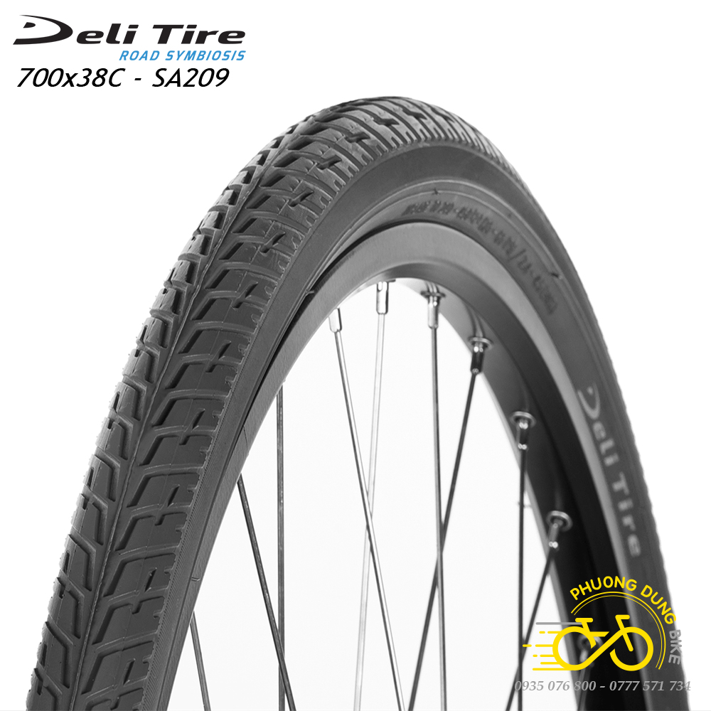 Lốp (Vỏ) xe đạp Deli Tire SA209 700x38C - 1 Chiếc