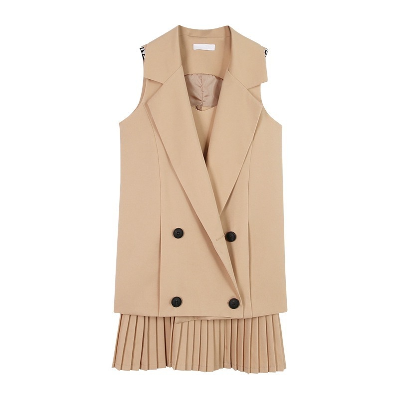 SET ĐẦM HAI DÂY KÈM ÁO KHOÁC VEST