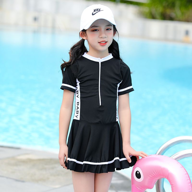2023 New Girls Swimsuit One-piece Sports Style 5