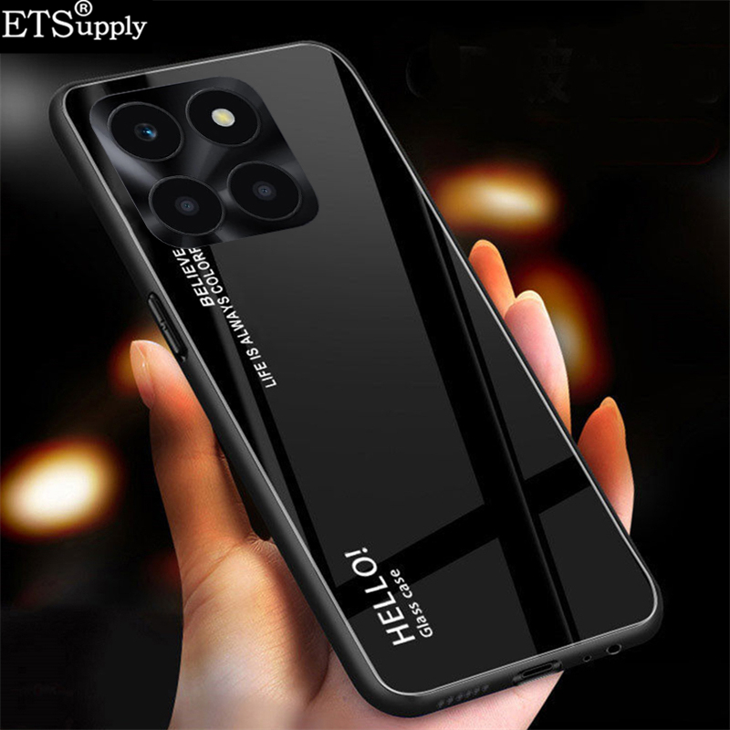 Phone%20case%20For%20Honor%20X6B%204G%20Gradient%20Mirror%20Tempered%20Glass%20Protector%20Hard%20Back%20cover%20For%20Honor%20X6B%20case%20-%20Image%202