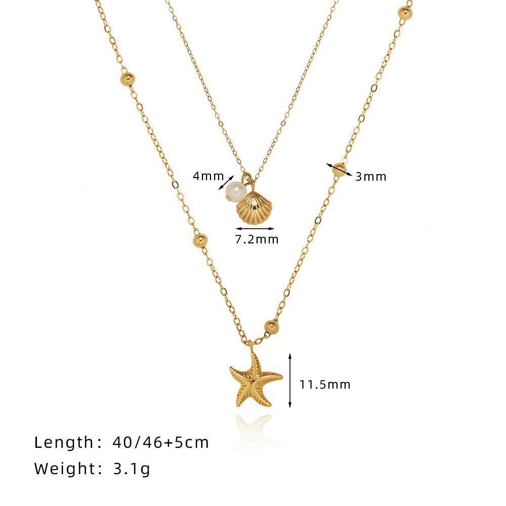 BUY%201%20TAKE%201%20Titanium%20Steel%20Ins%20Ocean%20Shell%20Starfish%20Necklace%20Pendant%20for%20Women%20No%20Fade%20Trendy%20Beach%202Pcs/Set%20Jewelry%20New%202025%20-%20Image%205