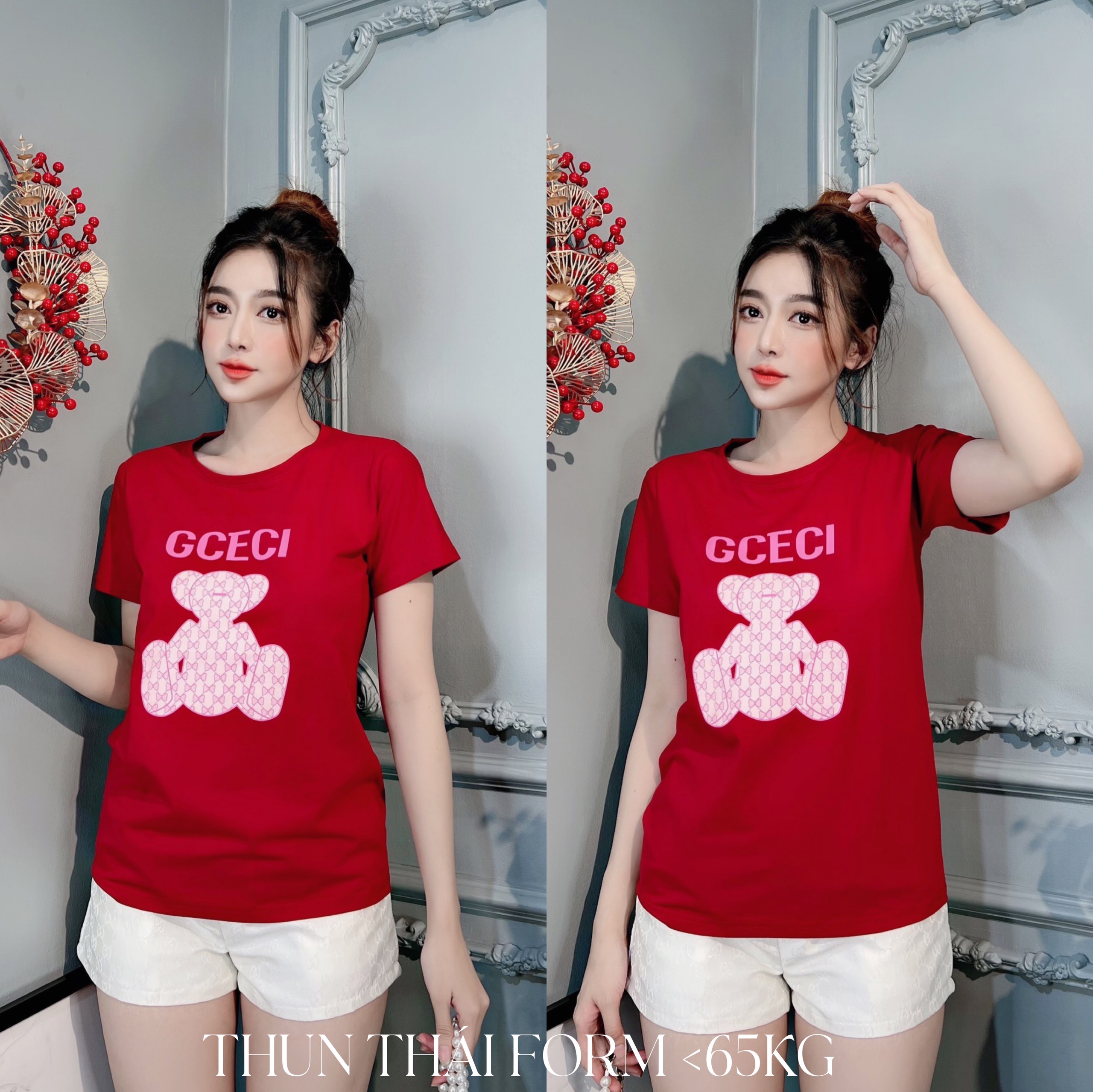 Áo thun nữ thái form vừa người freesize <65kg