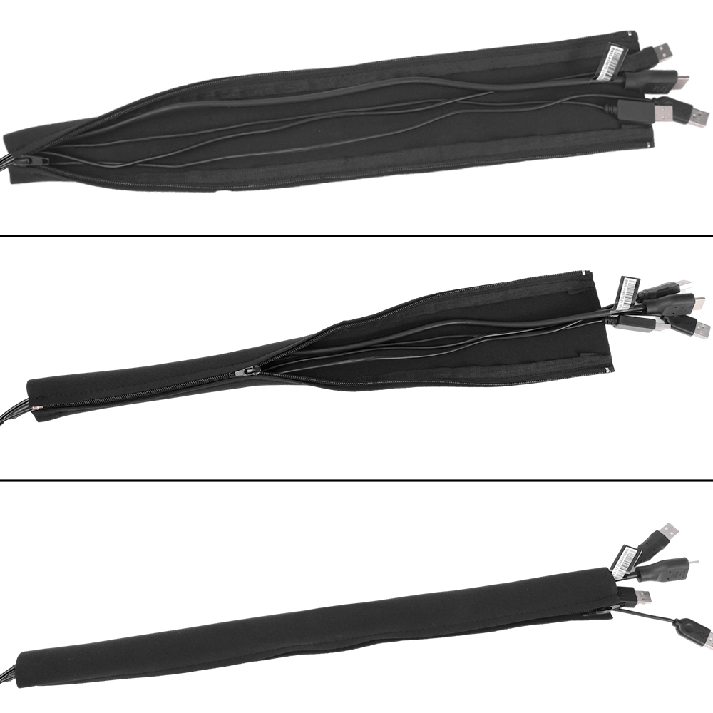 %E3%80%90LuxeGlow%E3%80%913/1pcs%20Zipper%20Cable%20Sleeve%20with%20Hook%20Loop%20Ties%20Flexible%20Wire%20Cable%20Management%20Protector%20Cable%20Organizer%20For%20Computer%20PC%20TV%20Lines%20-%20Image%206