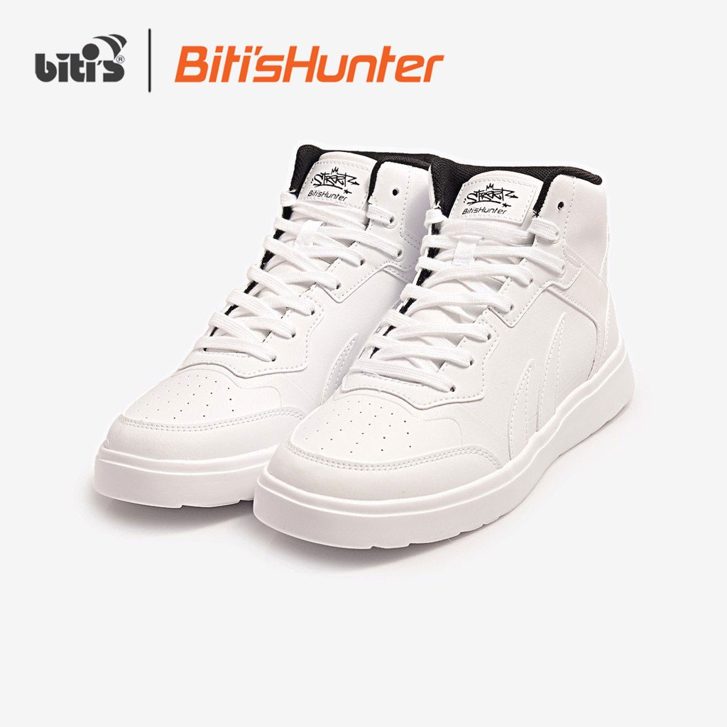 Giày Thể Thao Nam Nữ Cao Cấp Bitis Hunter Street Z Collection High White - Purple DSWH06200TRG- DSMH06200TRG