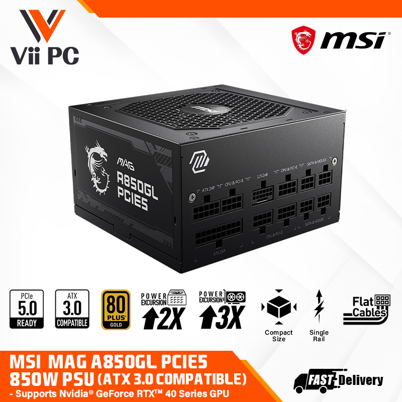 Promo MSI MAG A750GL PCIE5  PSU 750W 80+ Gold Fully Modular PCIe