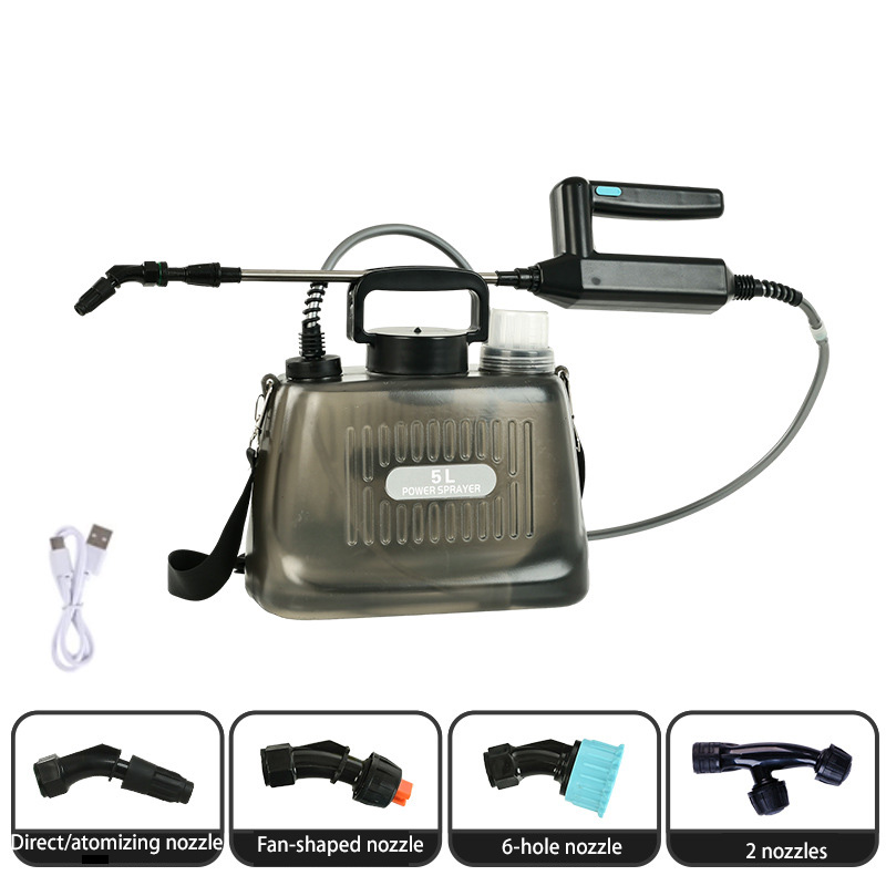 5L8L garden electric watering can household portable small lithium battery spray multi-function automatic watering
