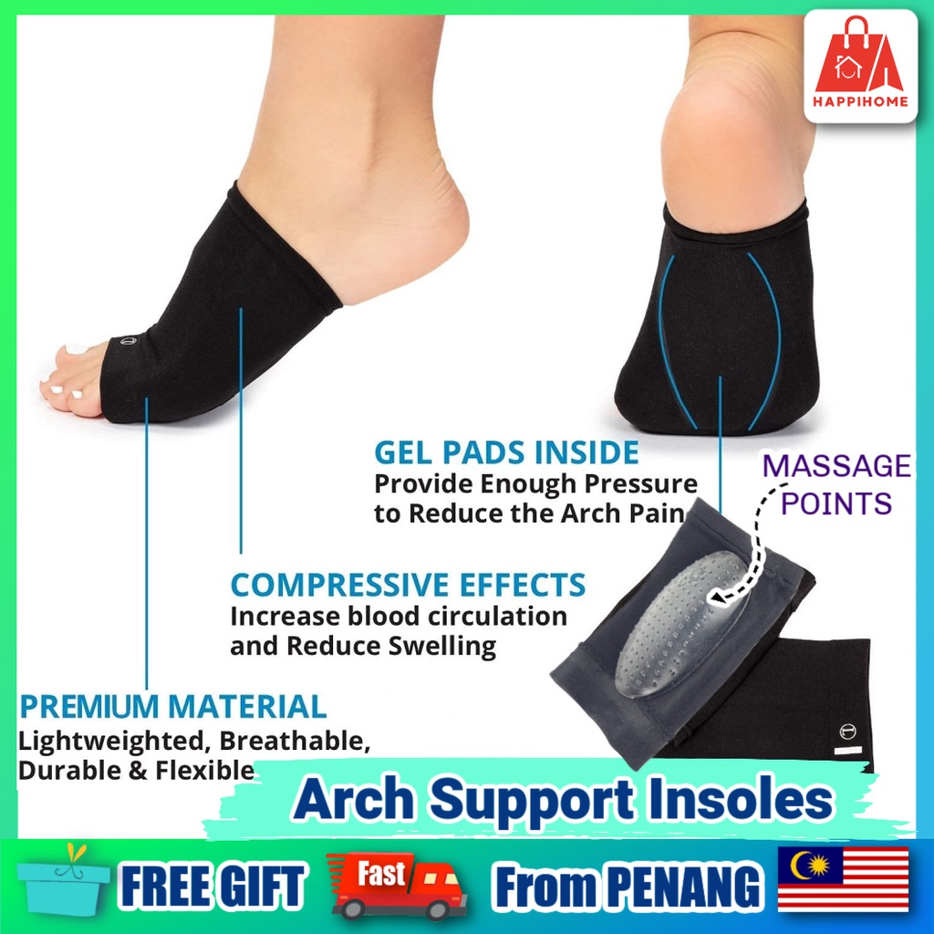 Arch Support Brace For Flat Feet With Gel Pad Inside Pieces Plantar ...