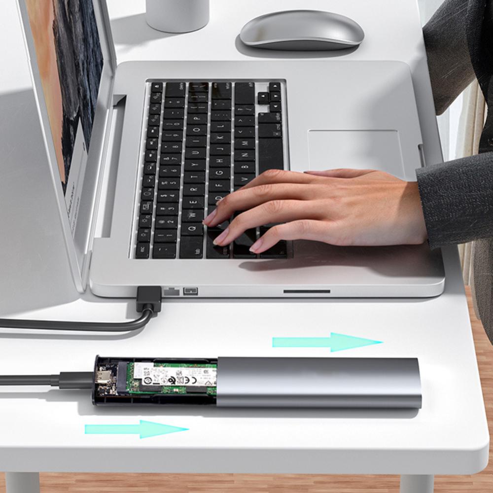 M.2 SSD ngoài bộ chuyển đổi có vỏ bao Type-C 3.1 ổ cứng lưu trữ thể rắn Adapter bao vây 5/10Gpbs Hợp kim nhôm M/B/(B + M) chìa khóa cho 2230/2242/2260/2280 SSD