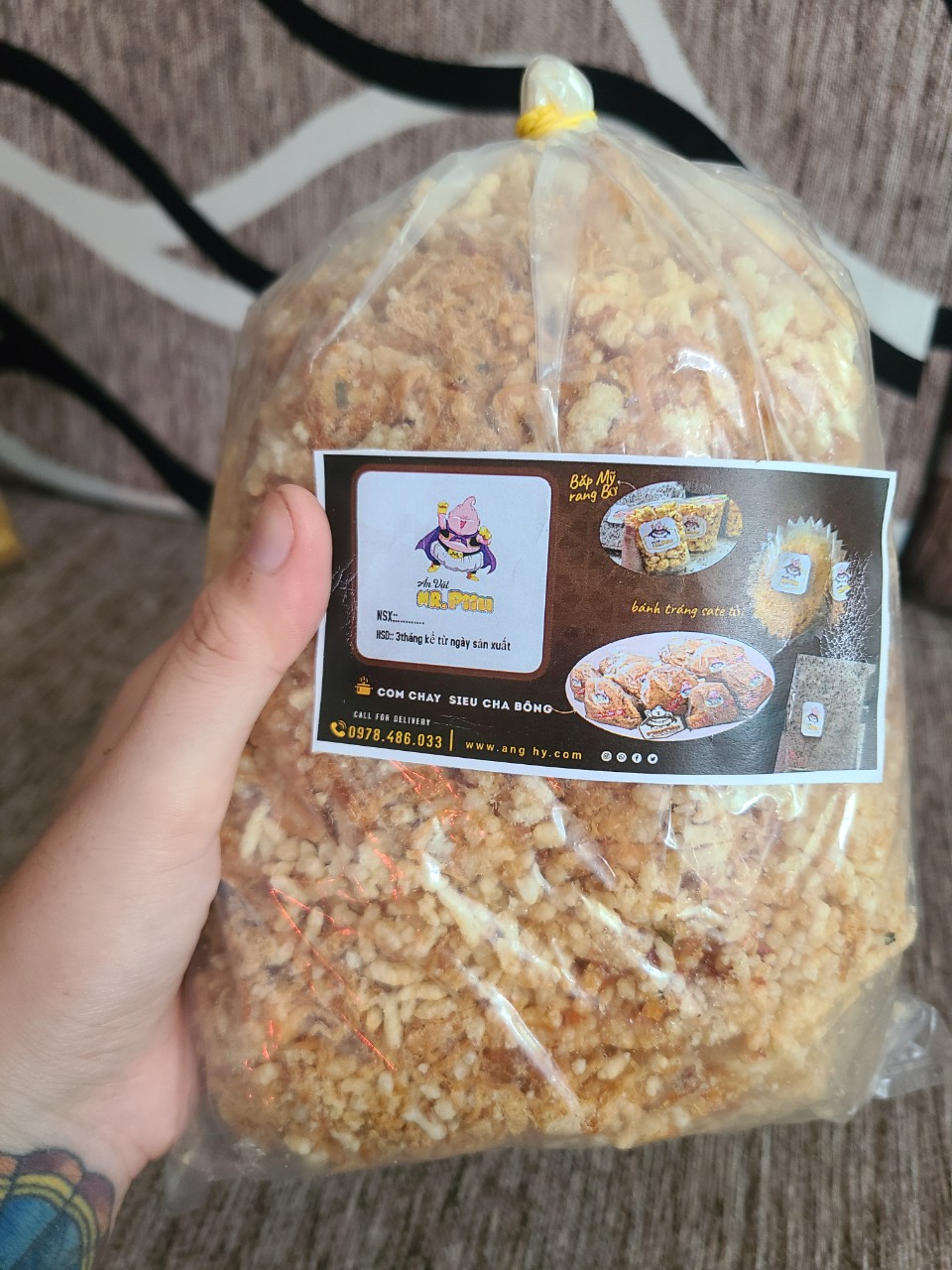 1.2kg Cơm cháy bể siêu chà bông - gói 400gam