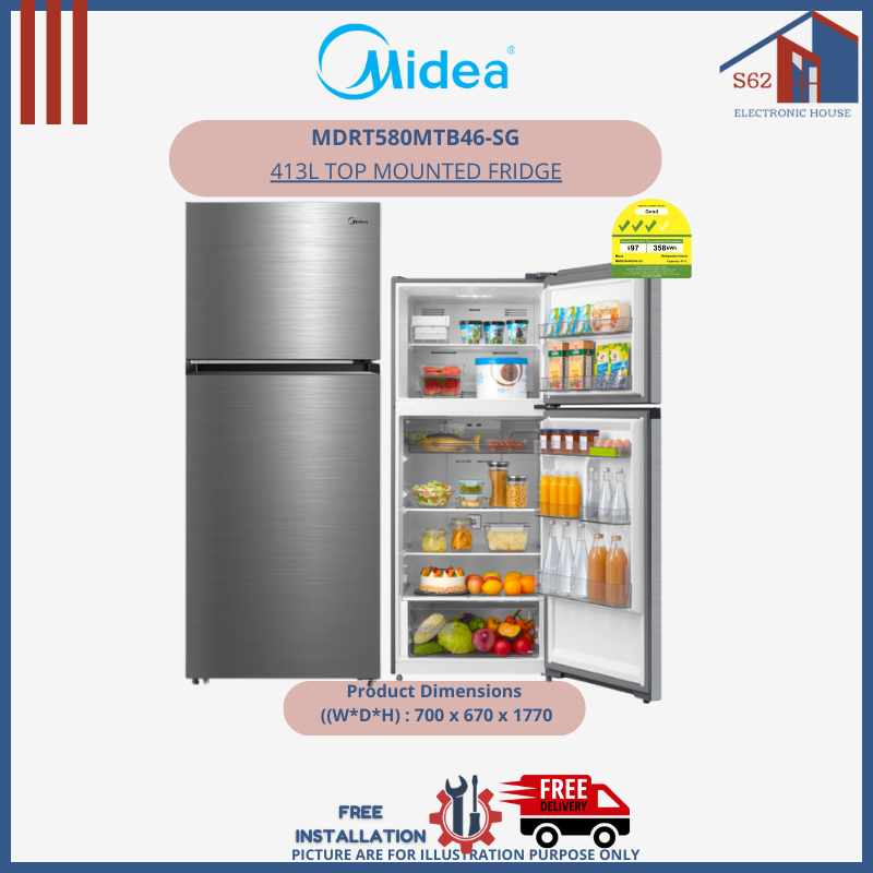 Midea MDRT580MTB46SG 413L ( Smart Cooling / Inverter Quattro / Active