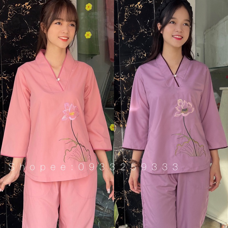 Đồ Lam Đi Chùa # Nút Ngọc Cao Cấp