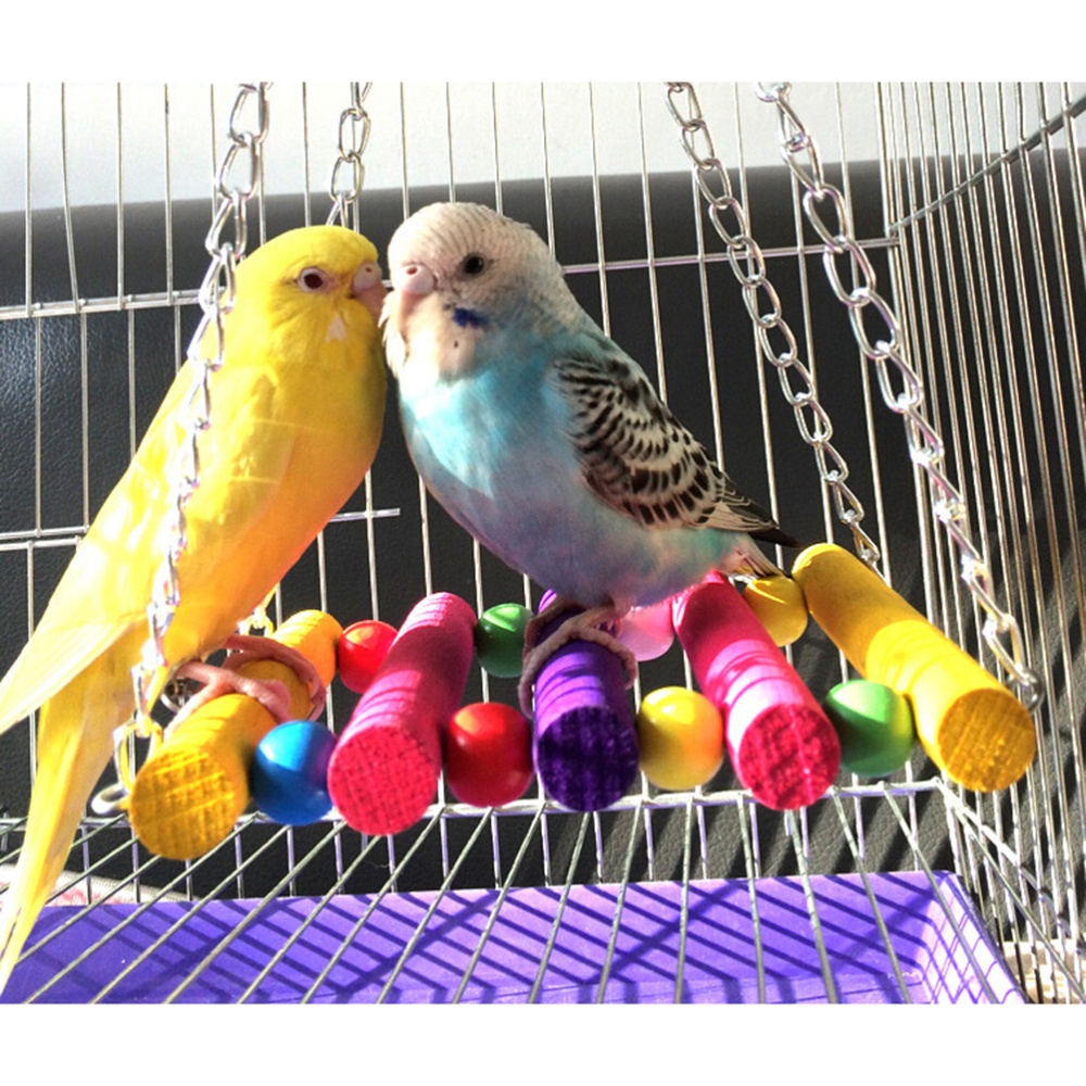 Thú cưng Chim Vẹt vẹt đuôi dài budgie cockatiel lồng võng đu Đồ chơi treo đồ chơi