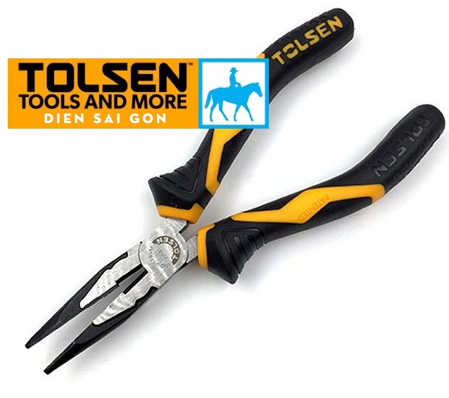 Kìm kềm mũi nhọn mõ dài 8inch 200mm crv hrc tolsen 10022