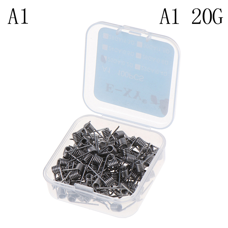 Hanshi 100pcs/lot ni80 ss316 premade coil 22 24 26 28 30 diy heating alien clapton wire