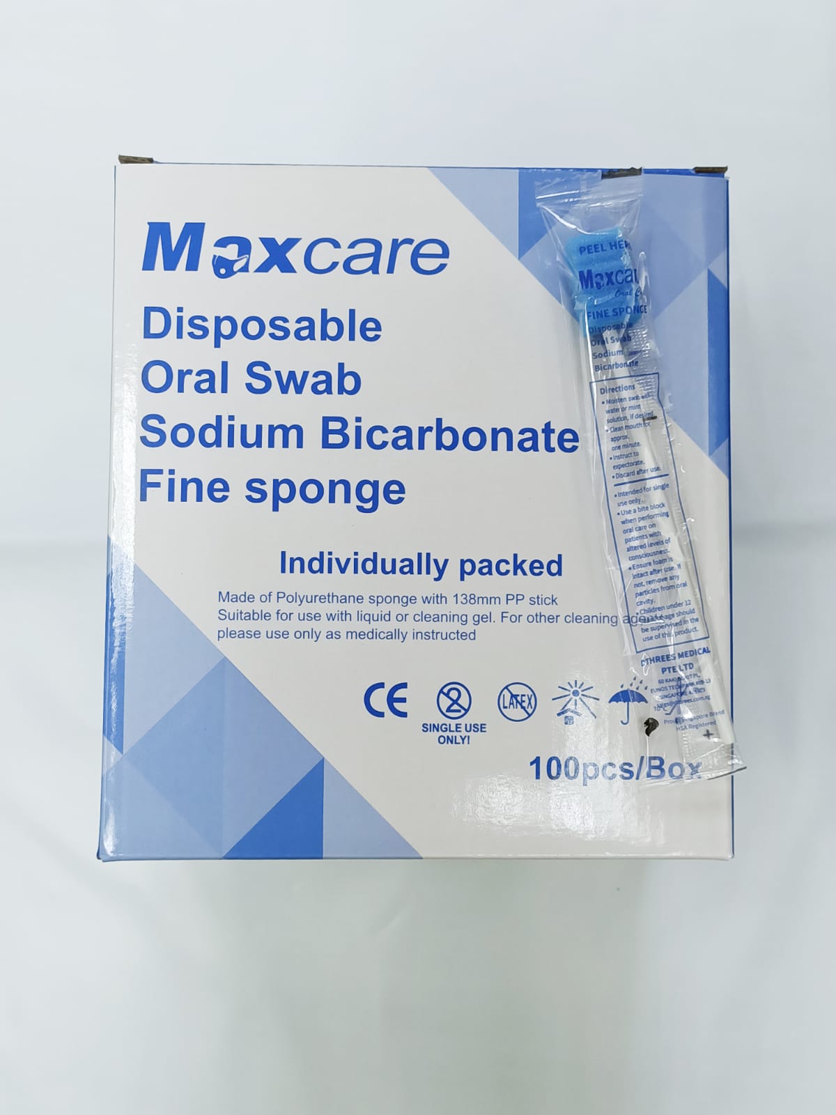 Maxcare Sodium Bicarbonate Fine Sponge Oral Swabs Lazada Singapore