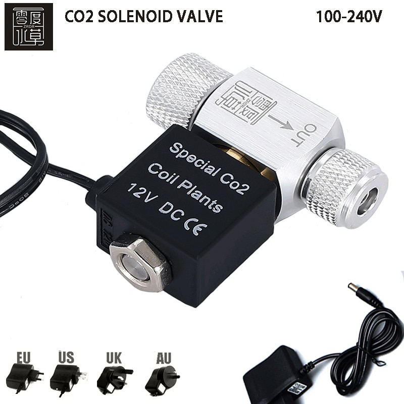 Fish Tank CO2 Solenoid Valve Regulator Generator Control Waterproof Flame Retardant Single And Double Head CO2 Solenoid Valve