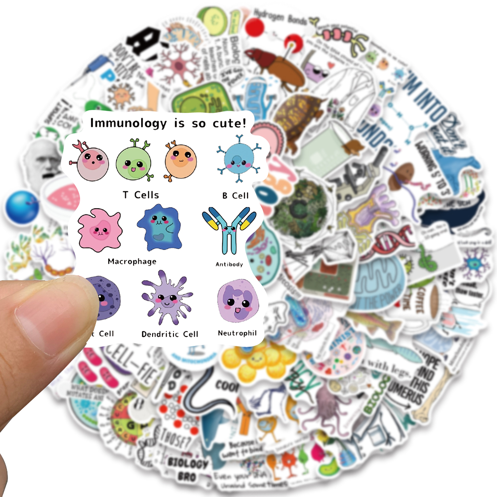 HOT%20BeliefMelief%20New%20style%2050/100pcs%20Biology%20Stickers%20Funny%20Aesthetic%20Decals%20Vinyl%20Waterproof%20Laptop%20Luggage%20Fridge%20Stationery%20Scrapbook%20Phone%20Sticker%20-%20Image%206
