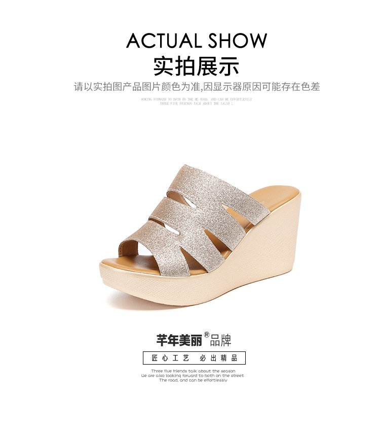 Dép đế xuồng quai kiểu ánh kim