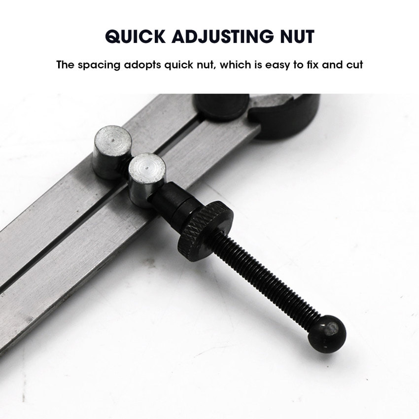 Adjustable Leather Compass Lockable Carbon Steel Divider Wing Creaser DIY Leathercraft Rotating Line Scribing Gauge Caliper Tool