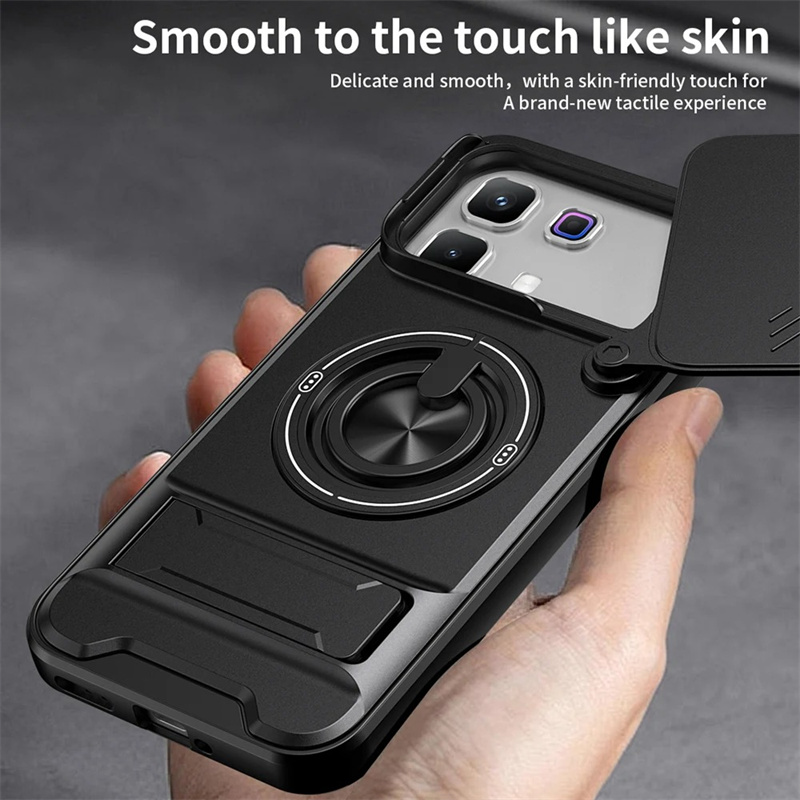 Phone case For Infinix Note 60 60 Pro Phone Case Magnetic Back Cover Hard Shock Resistant Camera Protection Bracket Navigation Bracket Ring Cover For Infinix Note 60 Pro Cover cases.