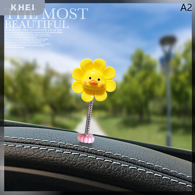 KHEI Hoa trang trí nội thất xe hơi dễ thương phụ kiện trang trí hoa trang trí nội thất xe hơi dễ thương lắc đầu Bobble