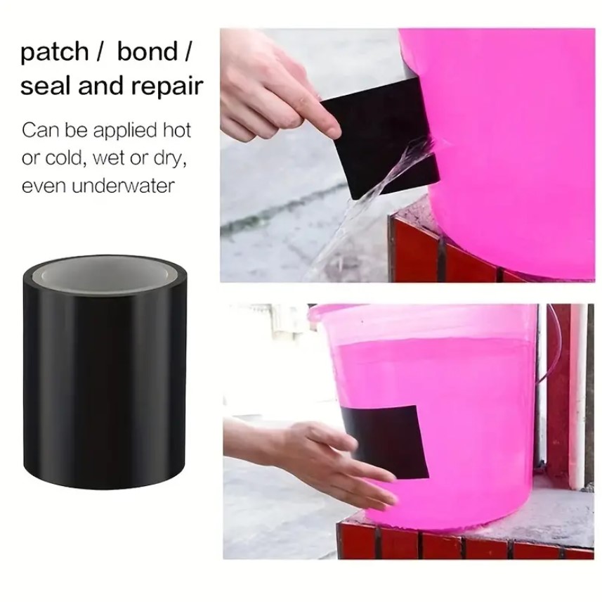 Super Strong Waterproof PVC Pipe Tape - 5ft Long, 2 inches, Leak-Proof Sealing Repair Tape for Pipes, Self-Adhesive, Durable Material, Ideal for Plumbing and DIY Projects, Suitable for Various Pipe Surfaces. 