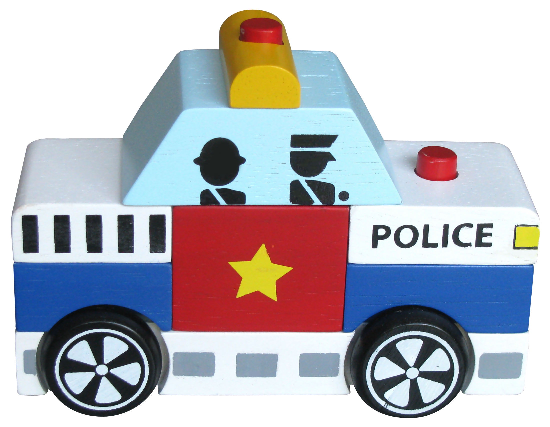 Đồ chơi gỗ Winwintoys - Lắp ráp xe cảnh sát