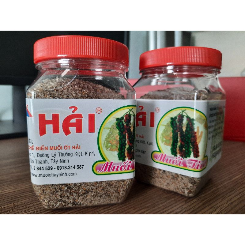 Muối tiêu đen (muối Hải Tây Ninh) cay ngon đậm vị (hũ 250g)