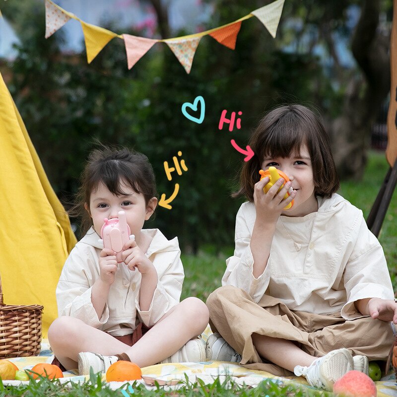 利Set 2 Bộ Đàm Đồ Chơi 3KM UHF Có Dây Đeo Cho Bé
