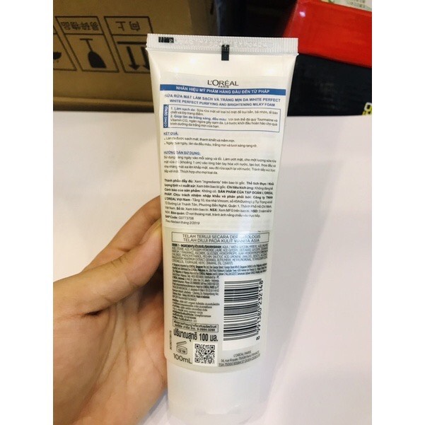 SỮA RỬA MẶT TRẮNG DA LOREAL 100ML