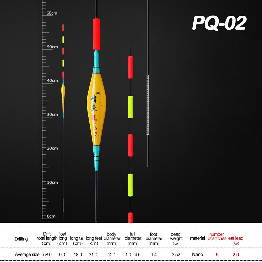 SADIGDOS Durable Slip Drift Tube Long Tail Floats Bobbers Indicator Fishing  Float Wood Fluorescent