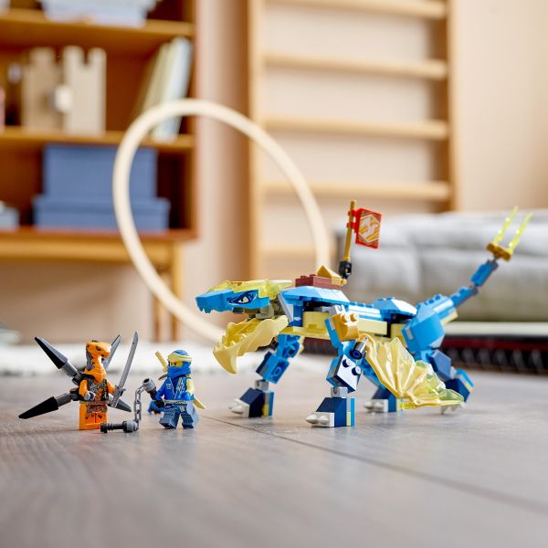 BỘ LẮP RÁP LEGO NINJAGO 71760 RỒNG THẦN SẤM SÉT CỦA JAY