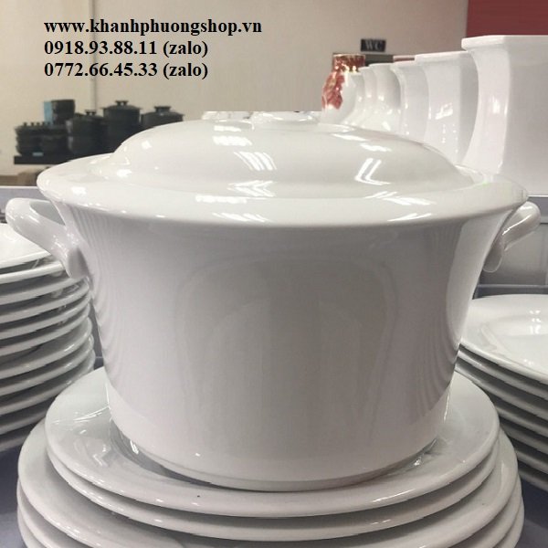 thố cơm trắng sứ Minh Long 18cm - thố cơm