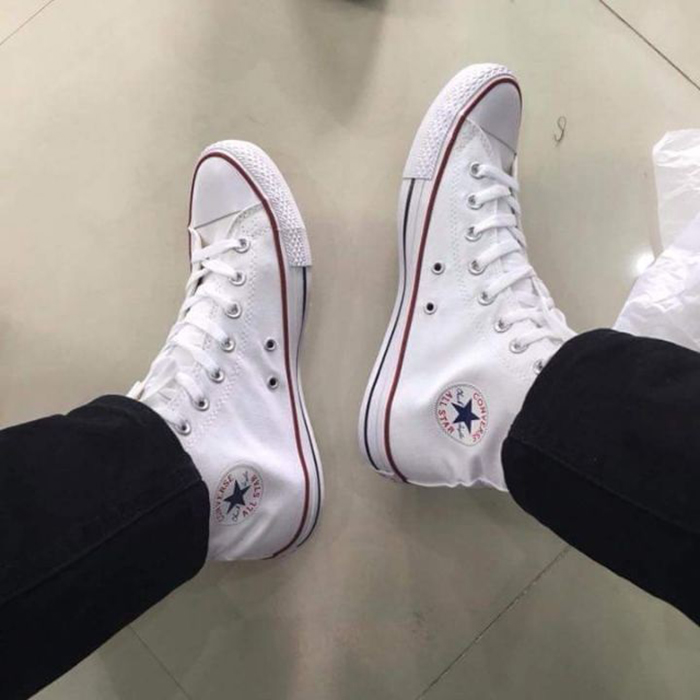 [GIẢM GIÁ GỐC + FULL BOX] Giày Converse All Star Classic CAO Cổ TRẮNG