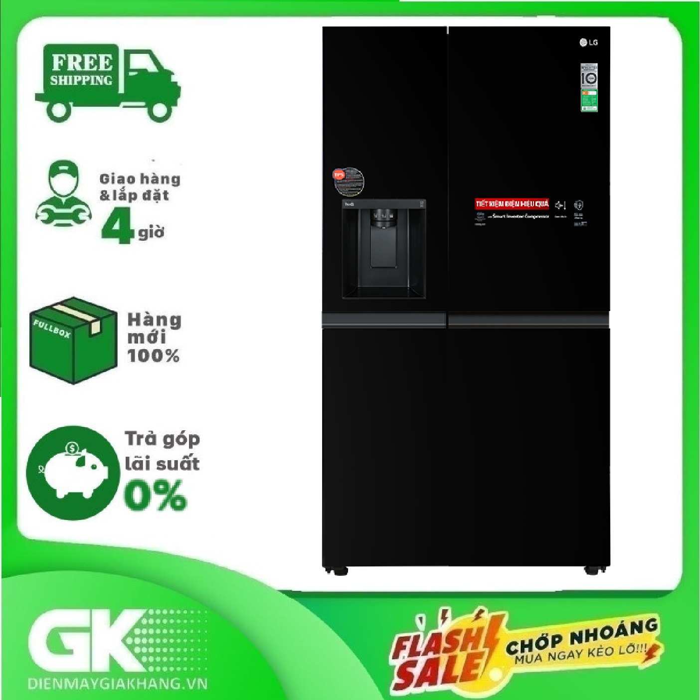 Tủ lạnh LG Inverter 635 Lít GR-D257WB Mới 2022